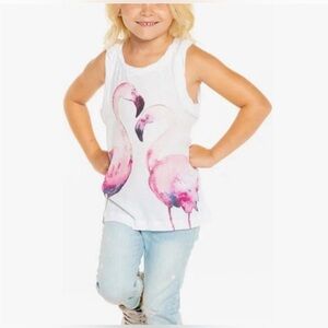 Chaser Girls Flamingo Love Tank Size 10 NWOT